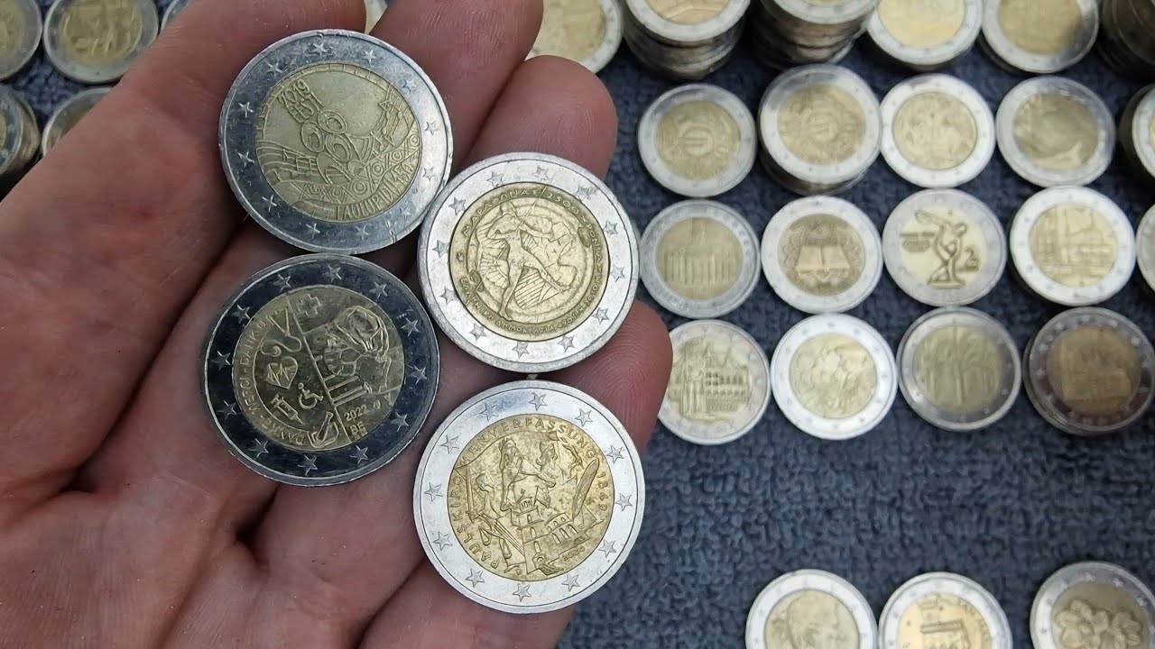 1456 harvinaisen kahden euron kolikon arvo: täydellinen opas, jotta et menetä aarretta.