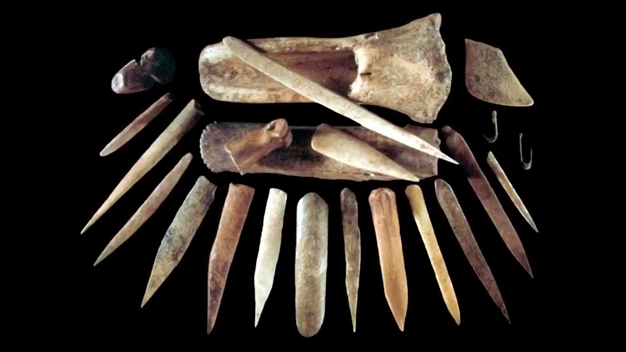 Voimakas koira, joka haudattiin 5000 vuotta sitten järveen tässä maassa 25 senttimetrin pituisen, hirven tai peuran luusta valmistetun tikarin kanssa.