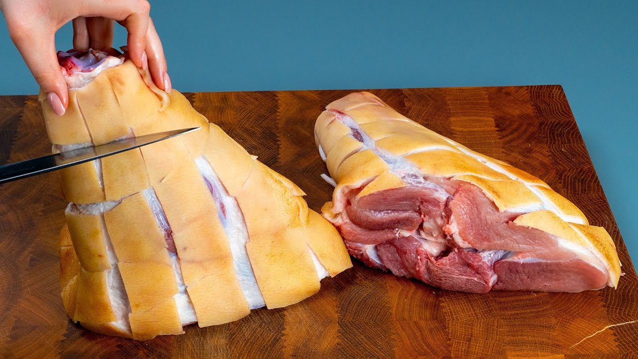 Kaviolla ylöspäin vai alaspäin? Viktor Sanchezin mielestä oikea tapa leikata kinkun lapio.